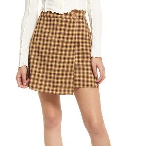 plaid miniskirt sz xs
